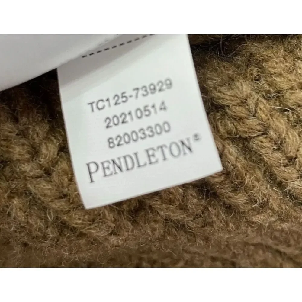 Pendleton Lambs Wool Big Lebowski Dude Zip Cardigan Sweater Size Med Westerly - Picture 12 of 12